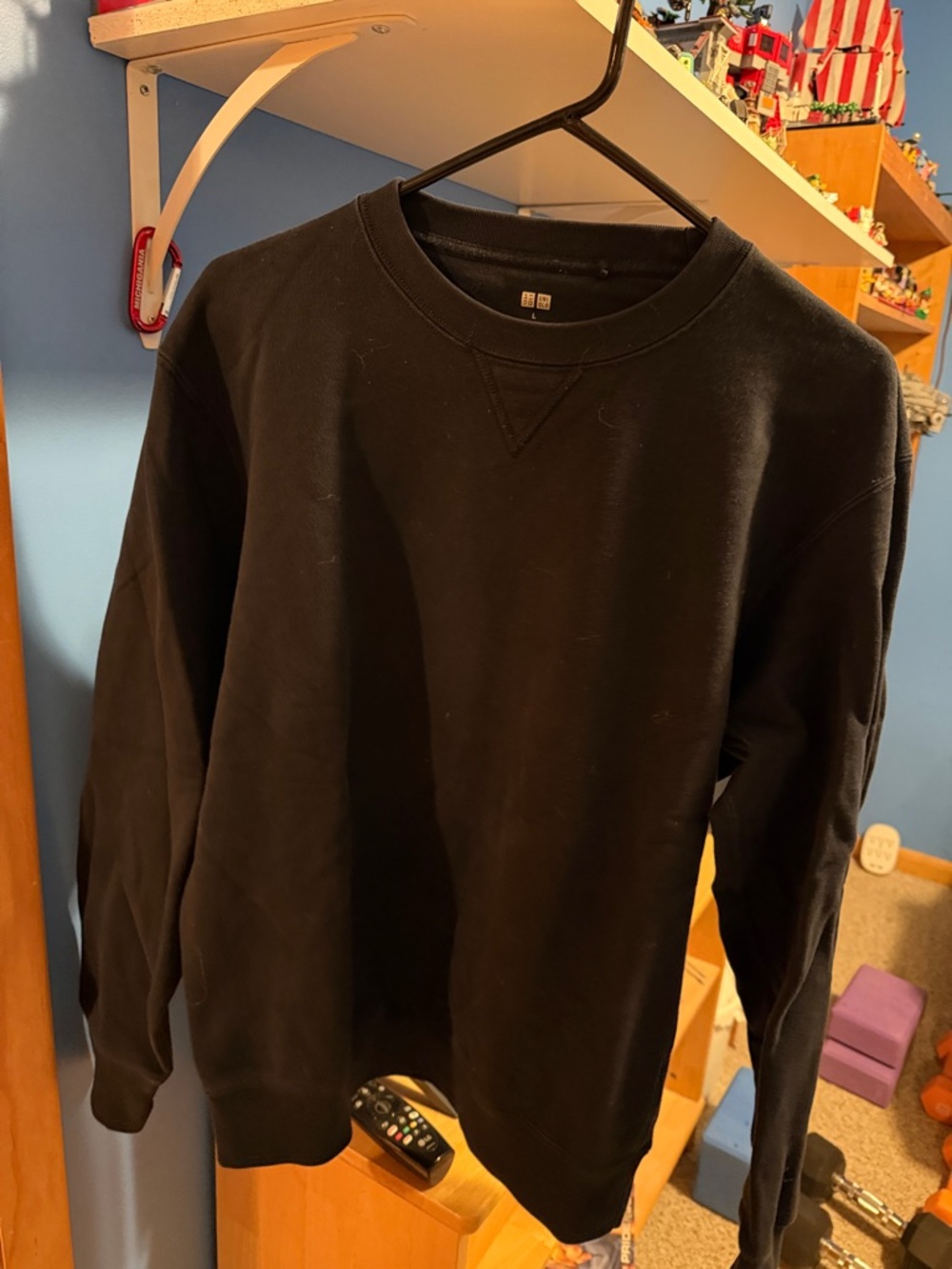 Uniqlo, sweatshirt, dark navy, large